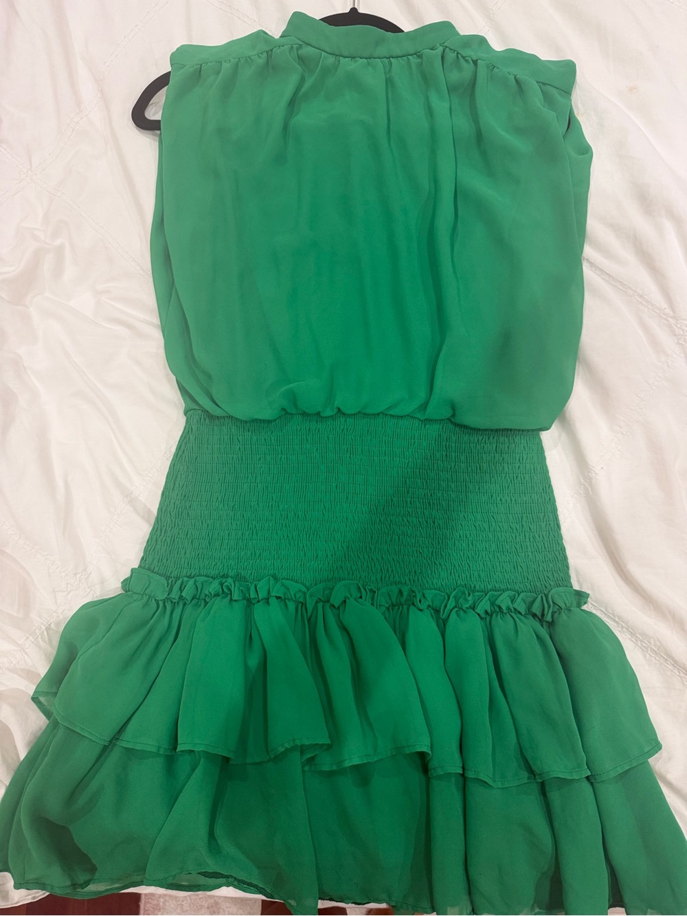 TCEC Green Ruffled Mini Dress